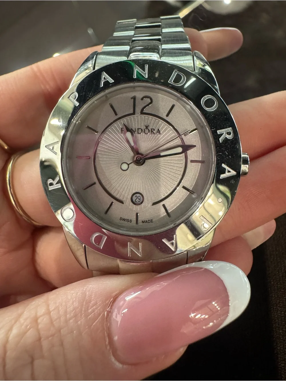 New Pandora Imagine Black Crown Diamond Stainless Steel Watch